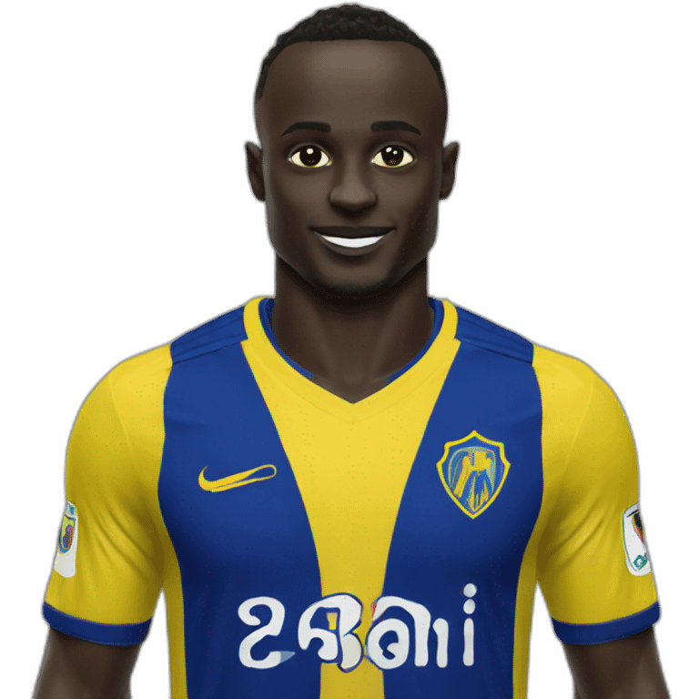 Sadio Mane wearing al nassr yellow kit emoji