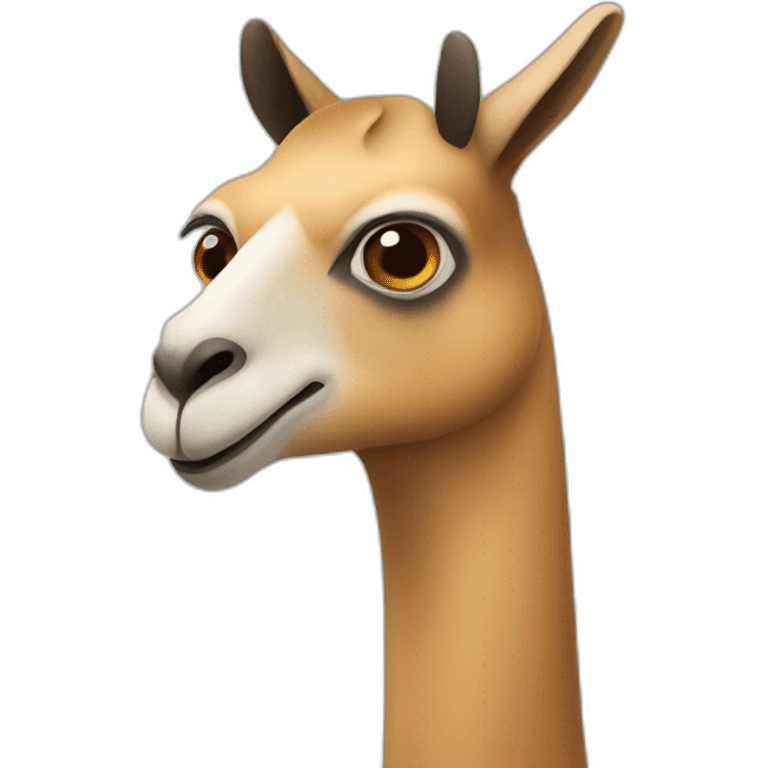 funny guanaco face emoji