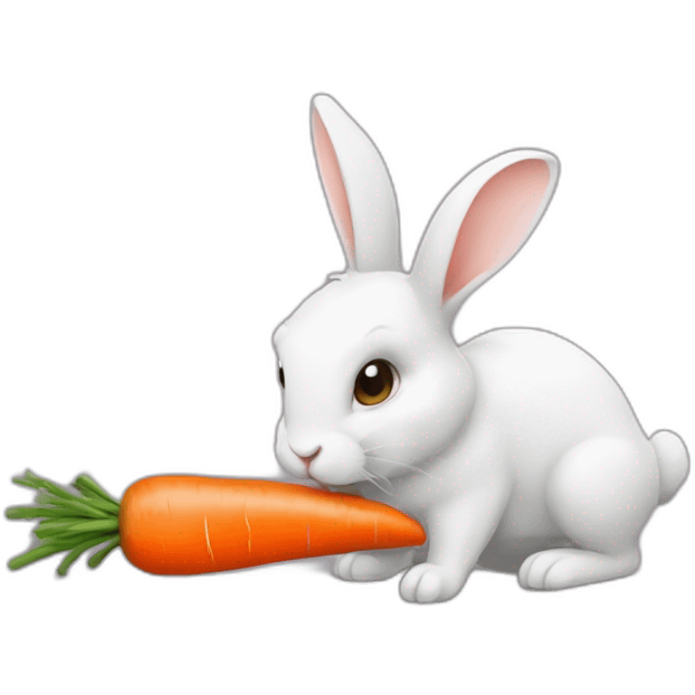 rabbit eat carrot emoji