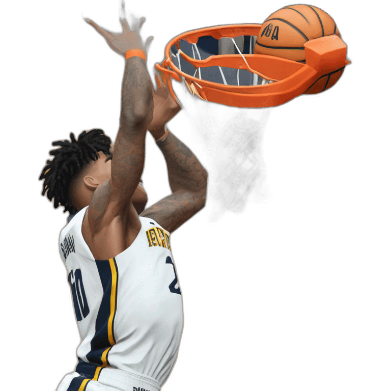 Ja Morant Dunking on Victor Wembenyama  emoji