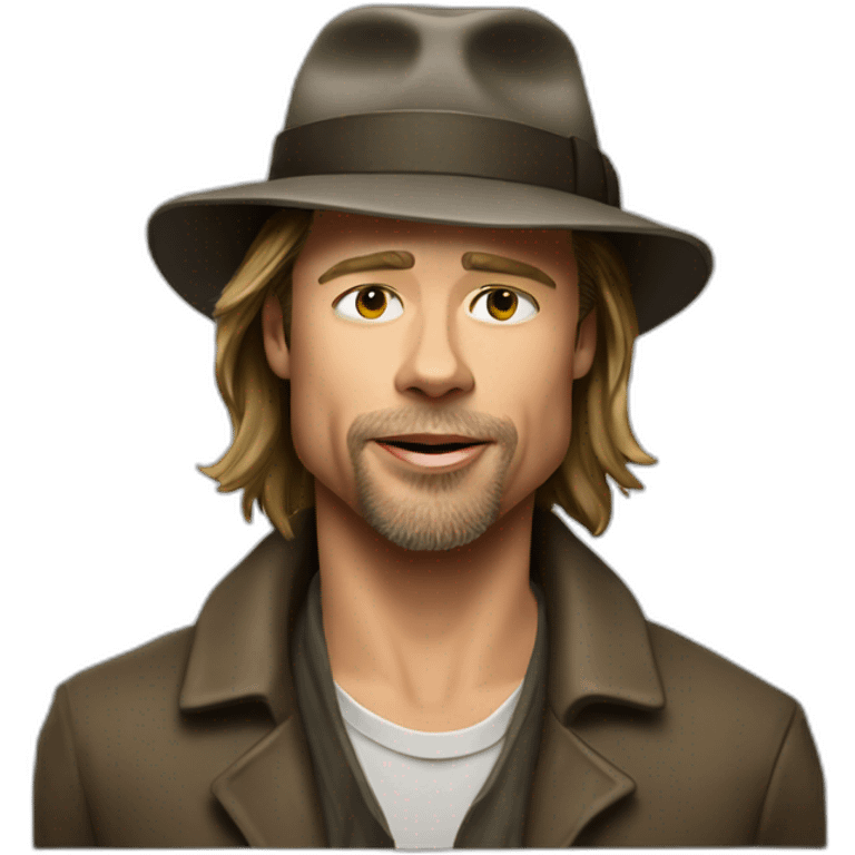 Brad pitt as a tramp emoji