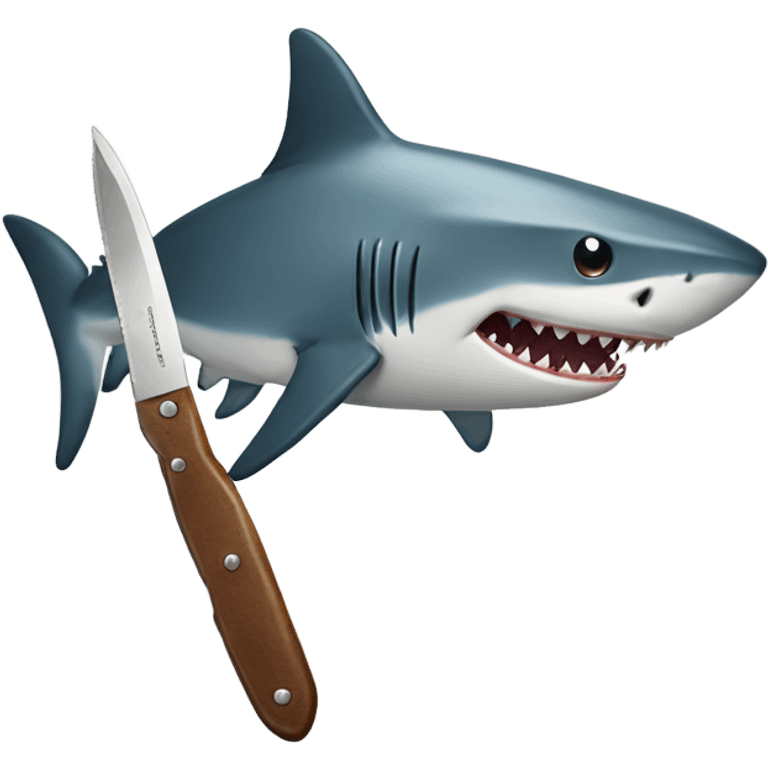 shark with a knife emoji