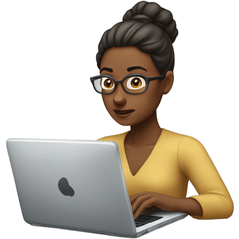 woman using a laptop emoji