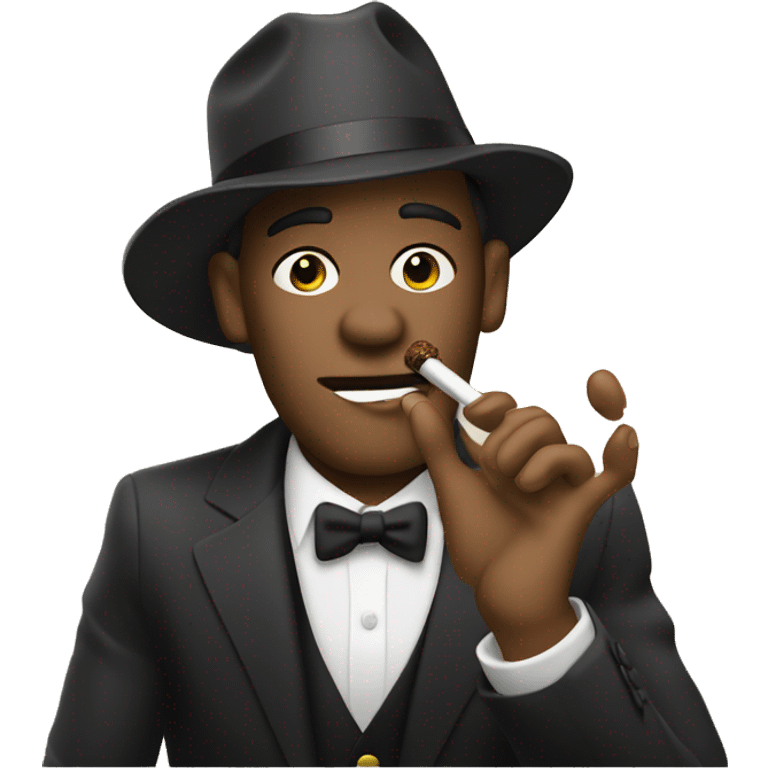 driving crooner smoking cigar  emoji