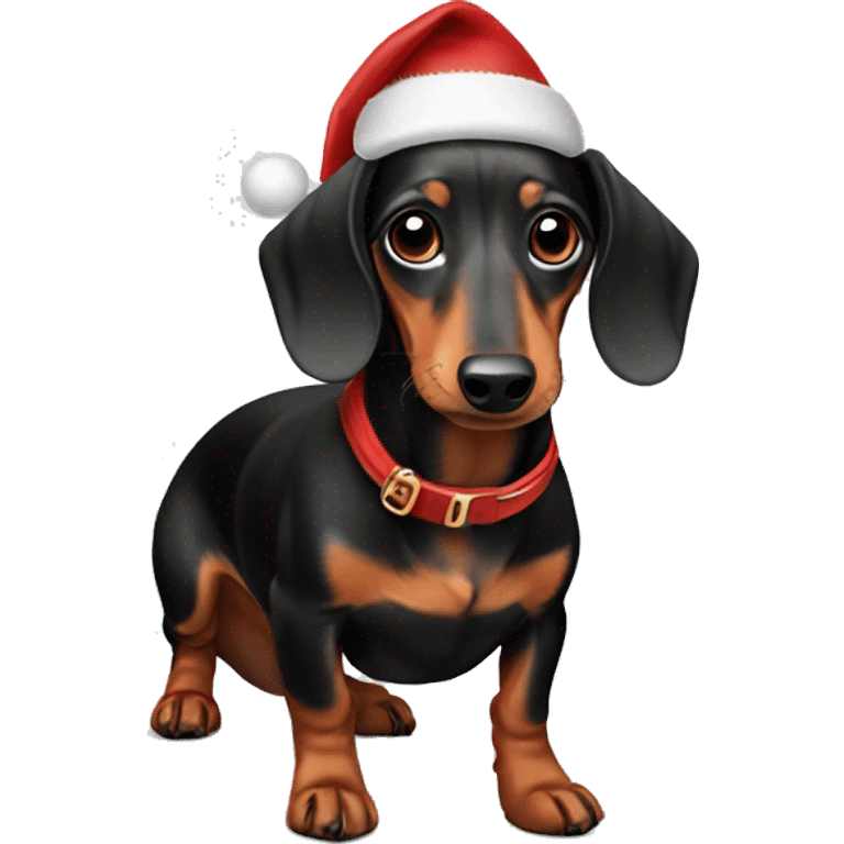 Christmas dachshund  emoji