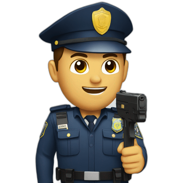 Spanish Police with taser emoji