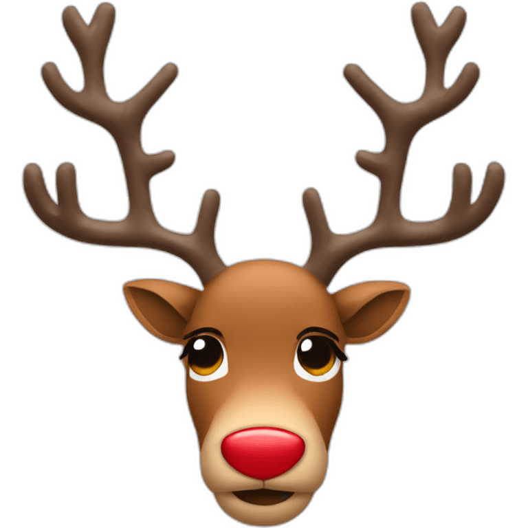 rudolph the red nosed reindeer tired emoji