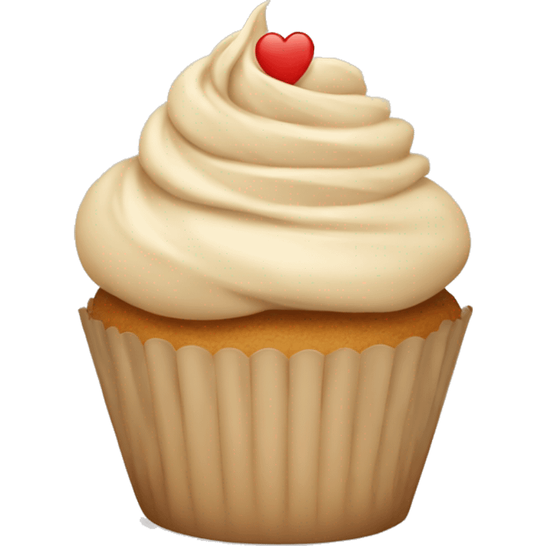 Beige cupcake with beige ribbon emoji