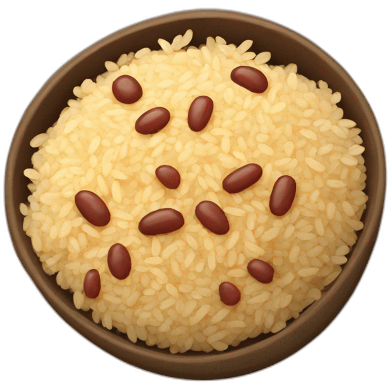 rice with beans and chicken emoji