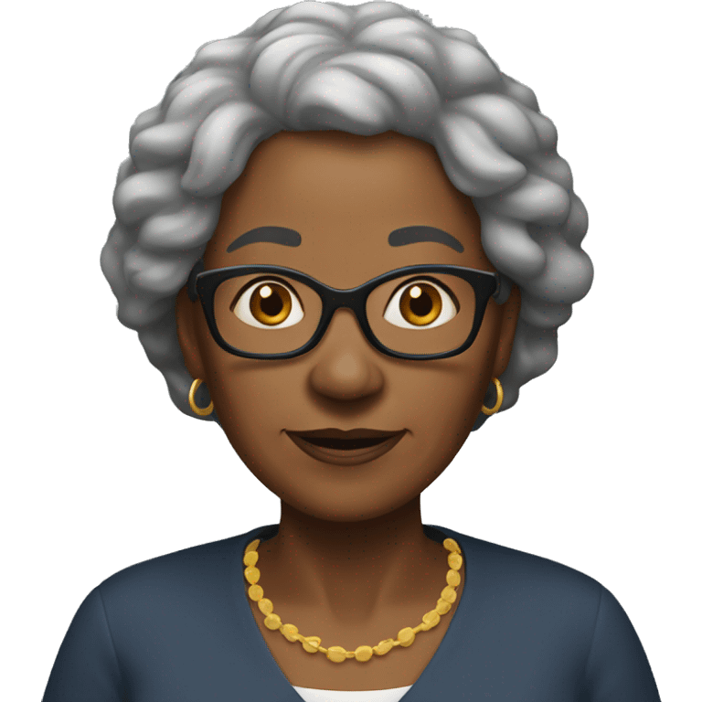 Retired black woman  emoji