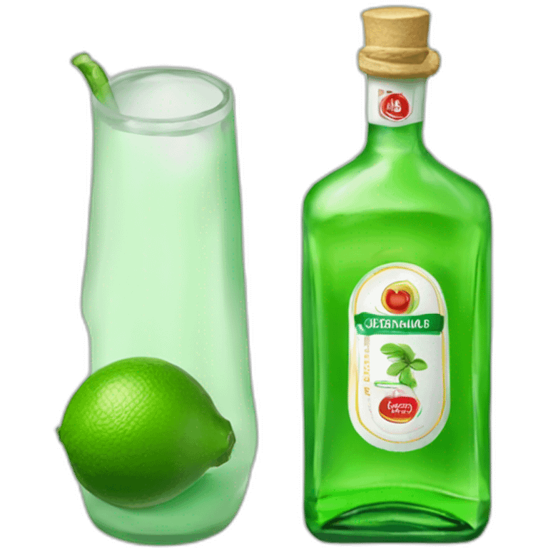 Aguardiente antioqueño de caja color verde  emoji