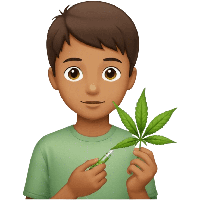 boy with weed emoji