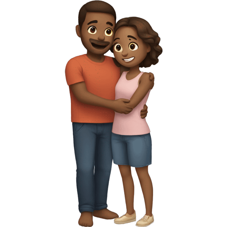 lovely couple hug emoji