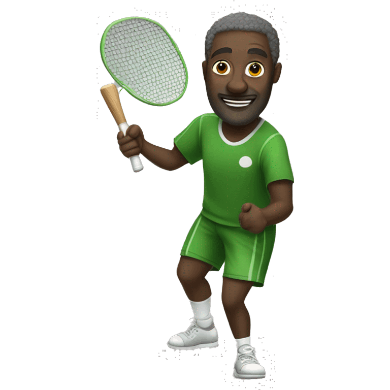 Ideis Elba playing pickle ball emoji