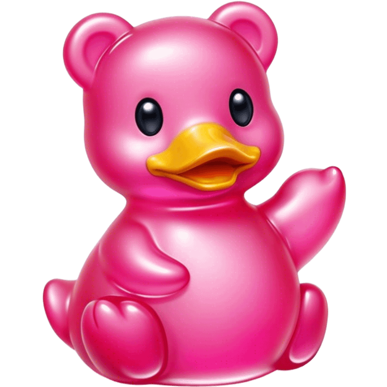 pink gummy jelly bear duck  emoji