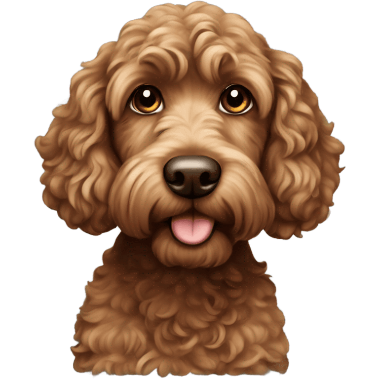 Brown cockapoo emoji