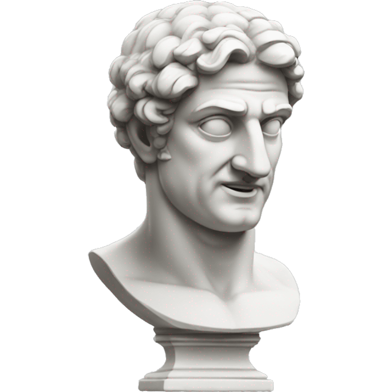 Greek statue head happy  emoji