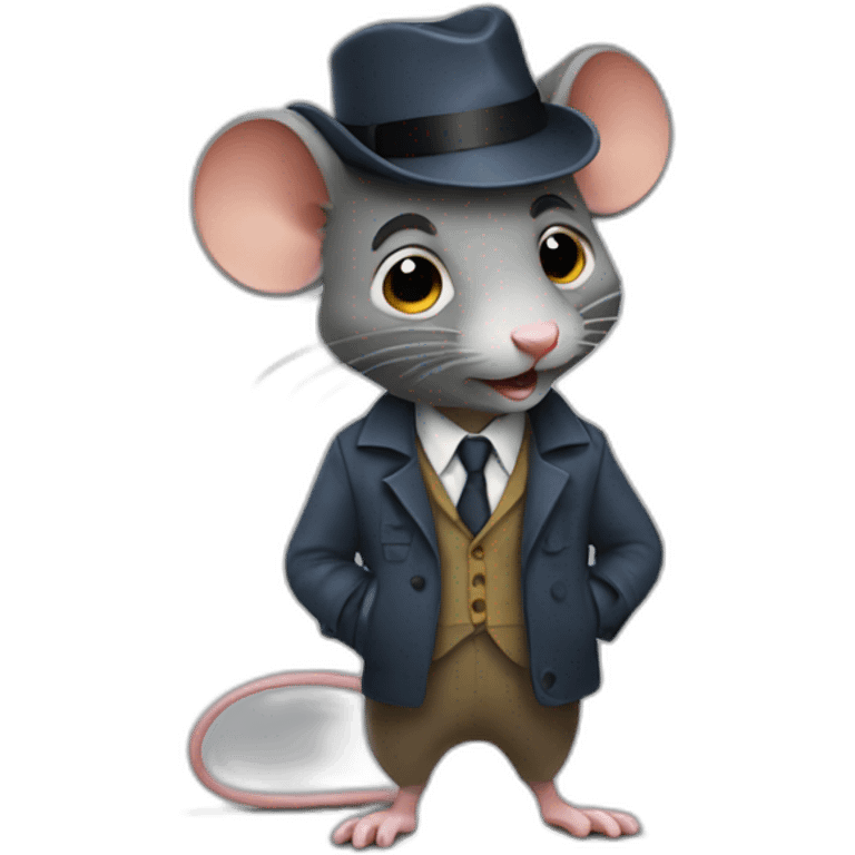 rat private detective emoji