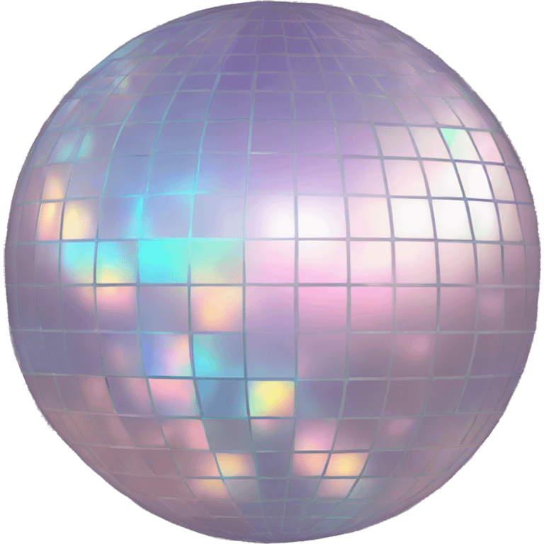 Mirror ball pale pastel holographic emoji