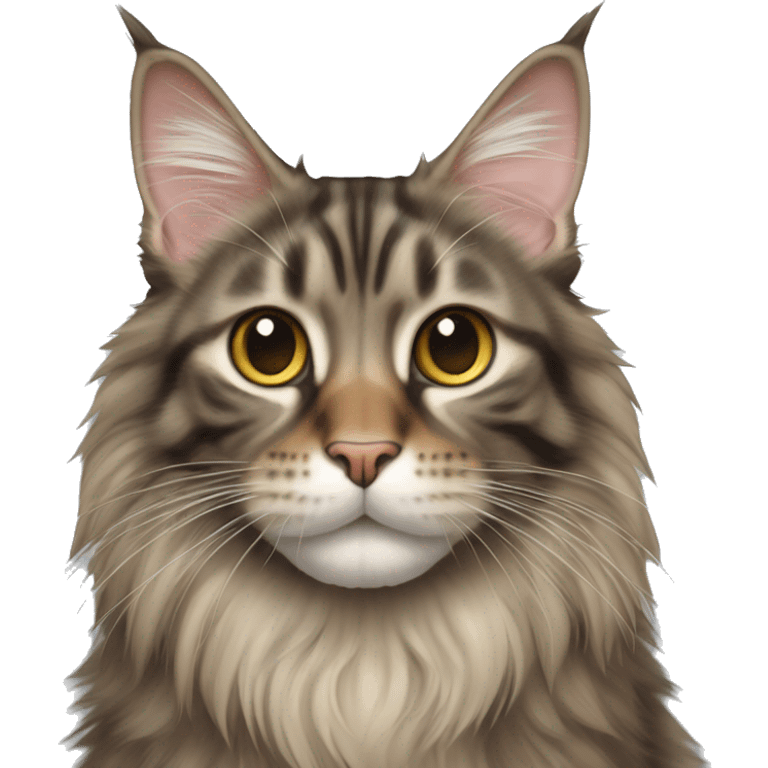 Maine coon cat tabby emoji