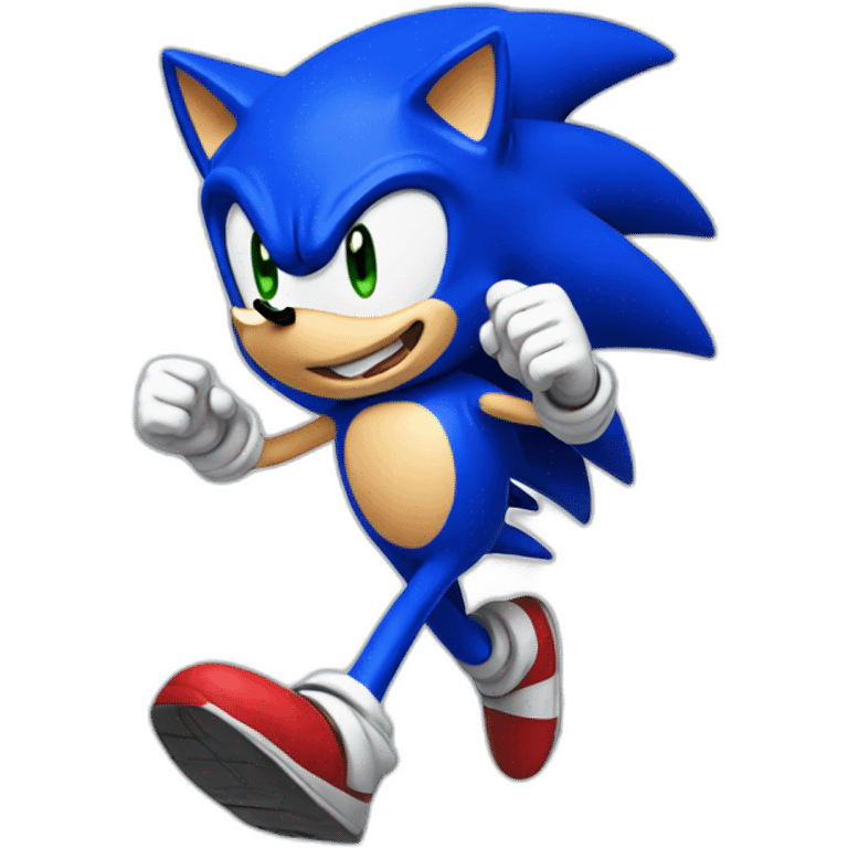 Sonic running emoji