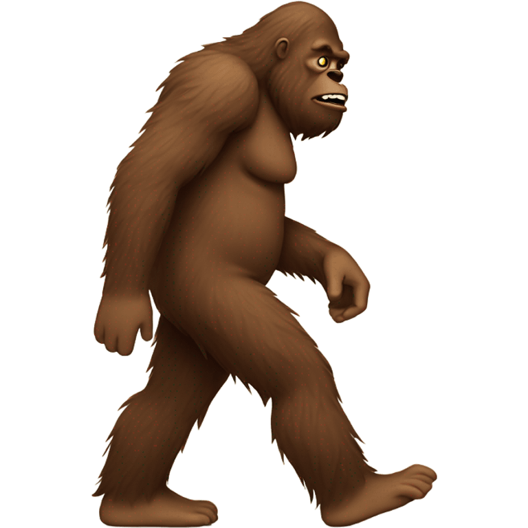 Bigfoot walking and crying emoji