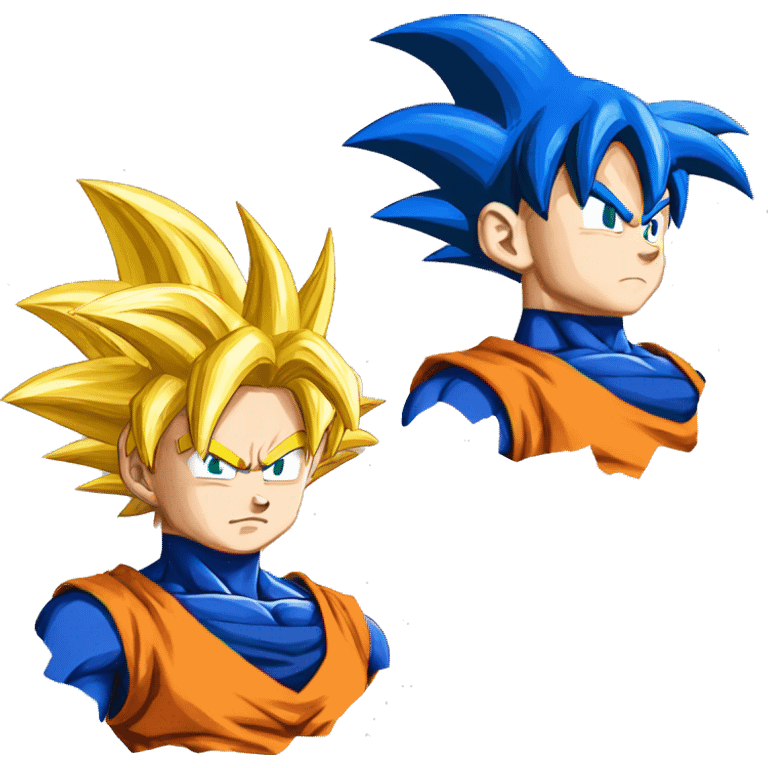 Goku super samen bleu emoji