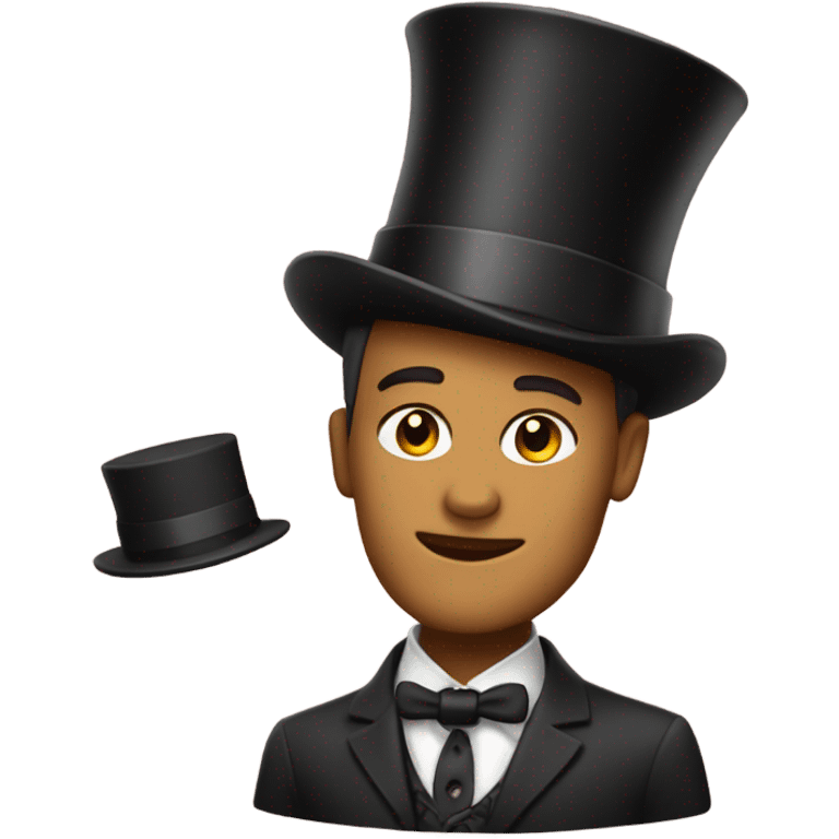 hadley wearing a top hat emoji