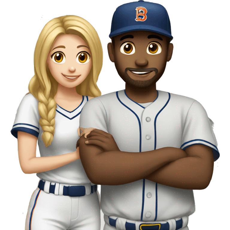 baseball player with girlfriend emoji