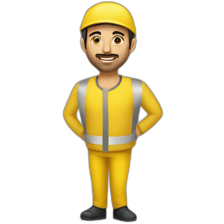 Armenian men in yellow clothing in public trasnport emoji