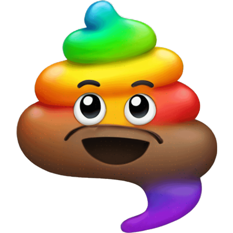 Rainbow poop  emoji