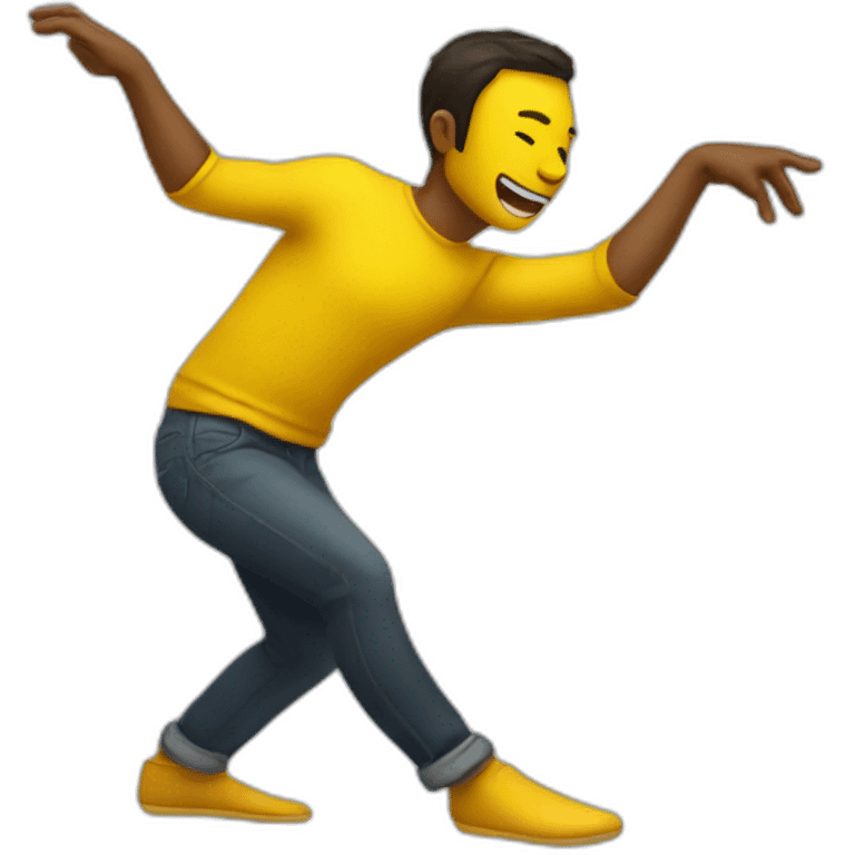 man dancing yellow skin emoji