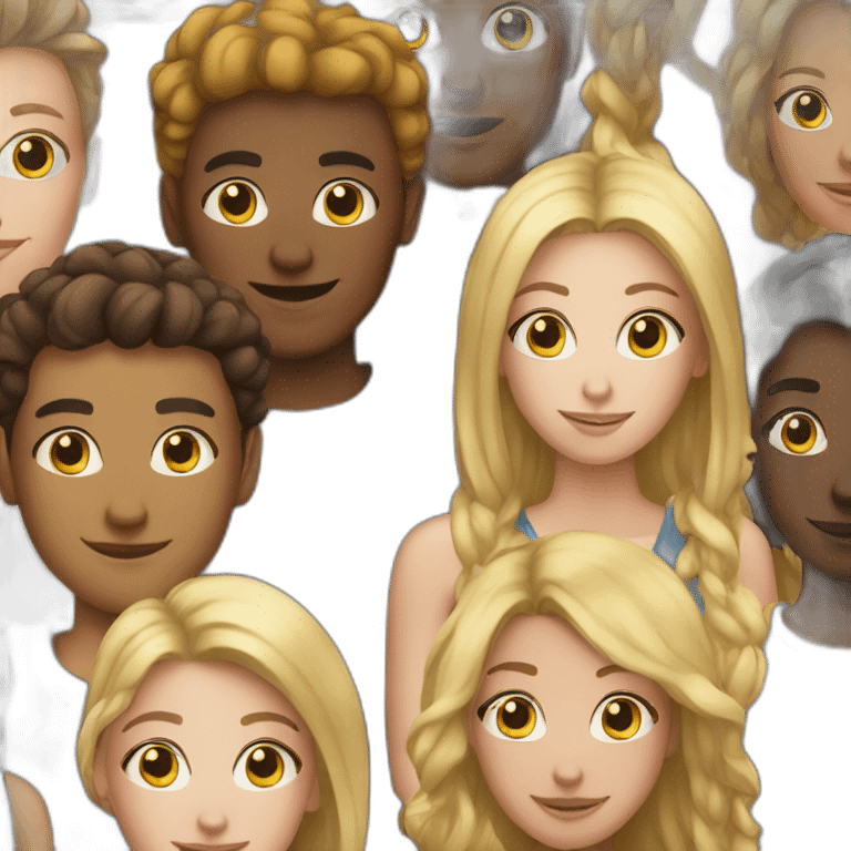 white friend group outing emoji