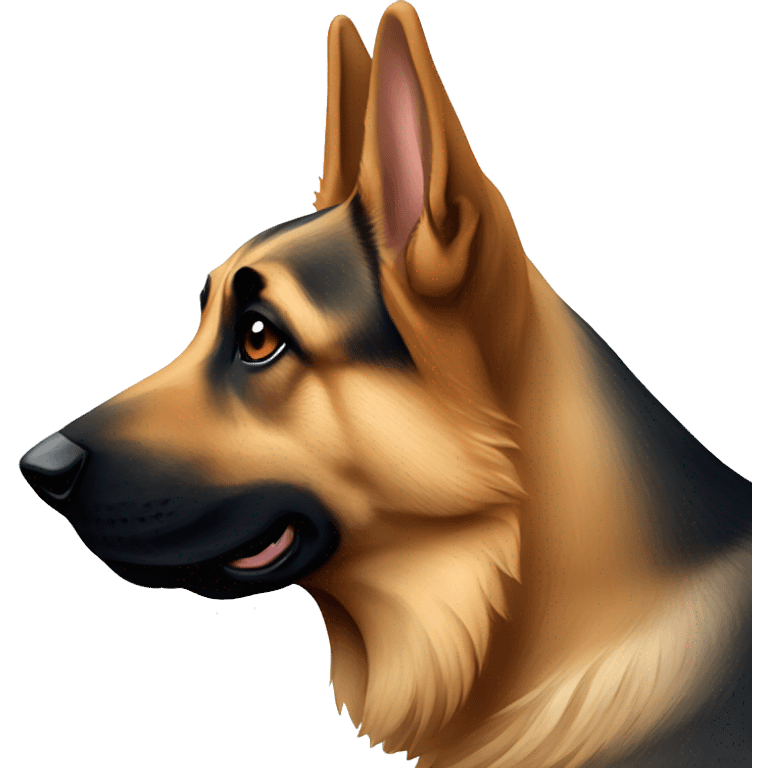 German Shepard dog but face profile  emoji