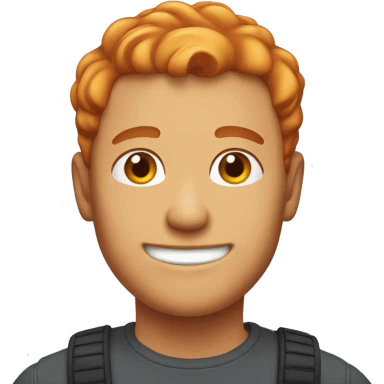 man smile with ginger shorthair emoji