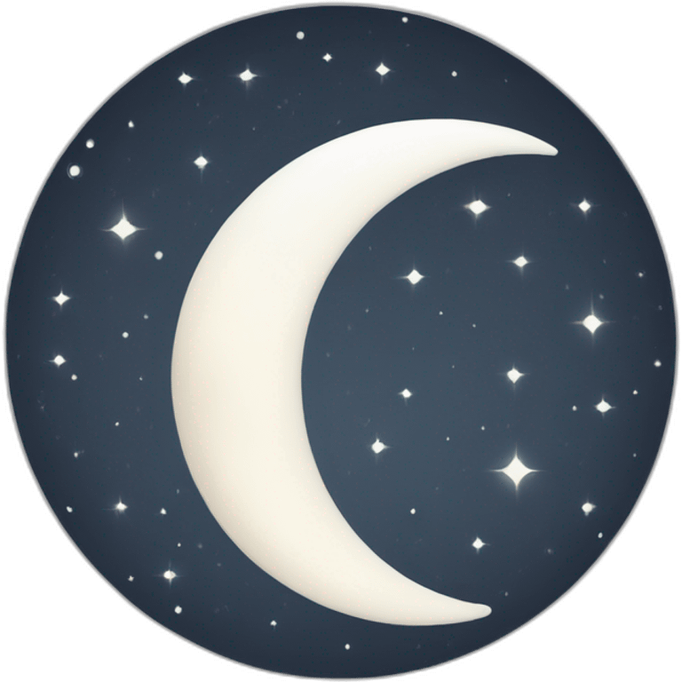 White colour cresent moon  emoji