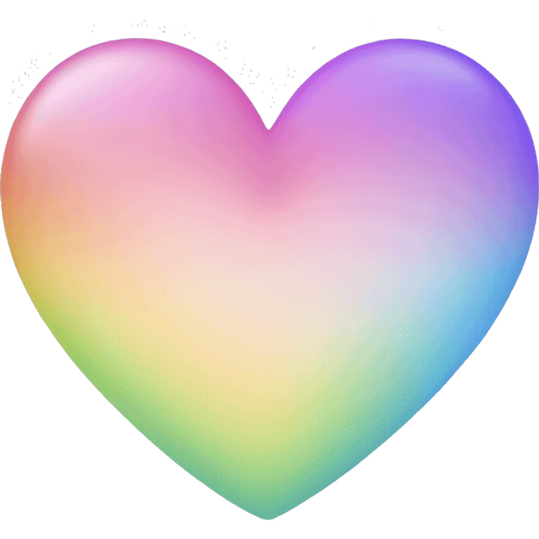 Heart with pastel rainbow ombré emoji