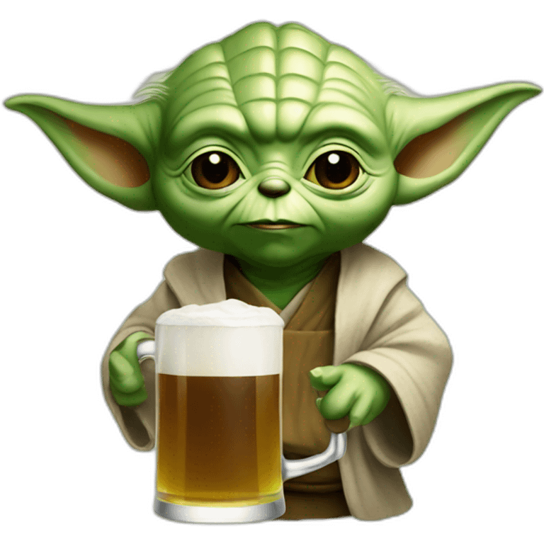 yoda drink a beer emoji