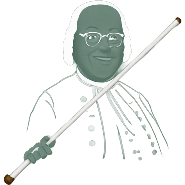 Johann Bach pointer stick chalkboard emoji