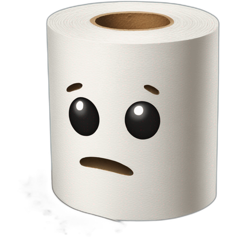 toilet roll with dirt on emoji