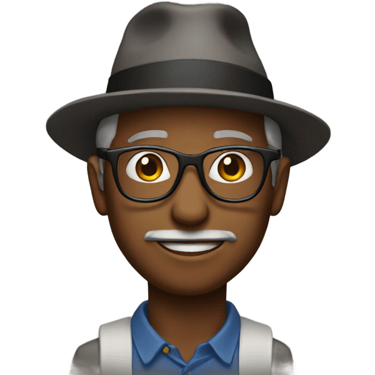 Man in a hat and glasses  emoji