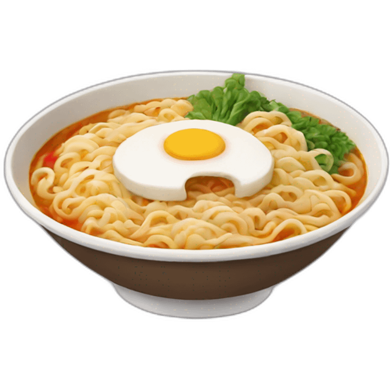 Happy ramen emoji