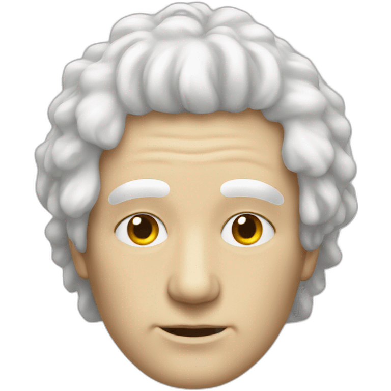 Men's body from 1900 white wig emoji