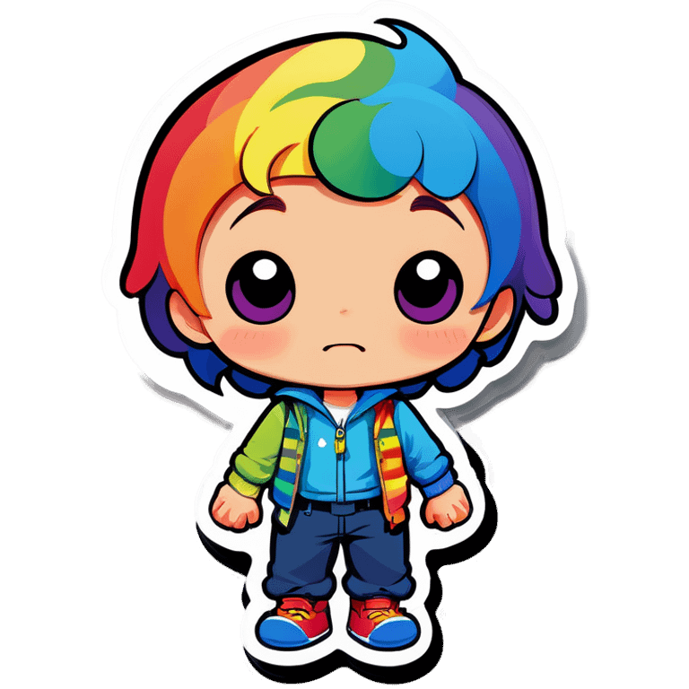 Rainbow boy emoji