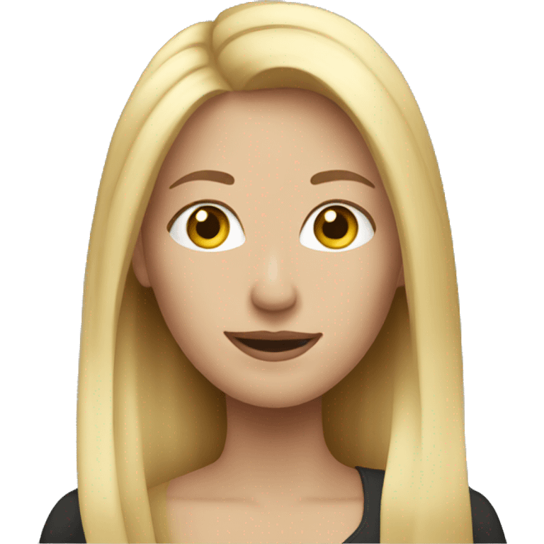 woman with long blonde hair with laptop emoji