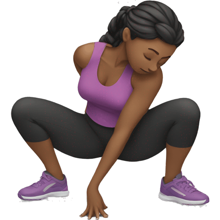 woman squatting emoji