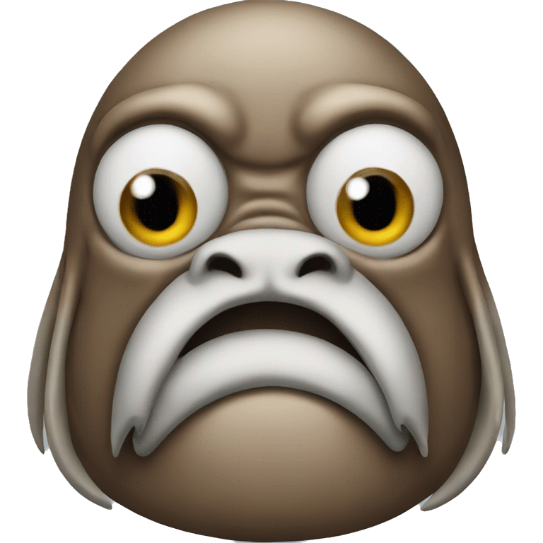 Angry crazy walrus  emoji