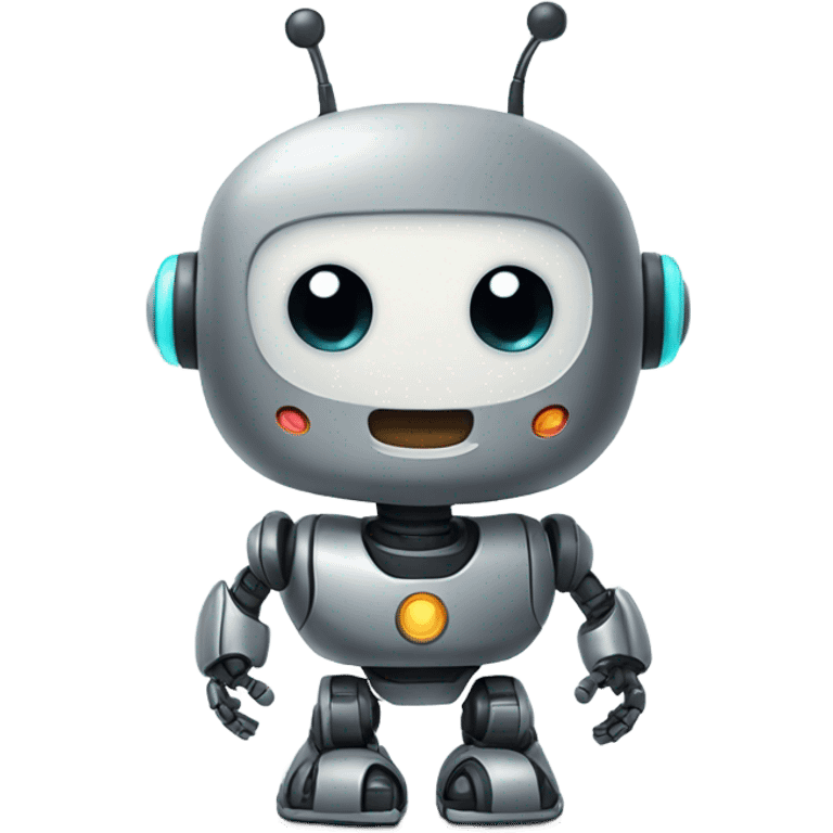 picture of a cute robot in a vintage gold frame emoji