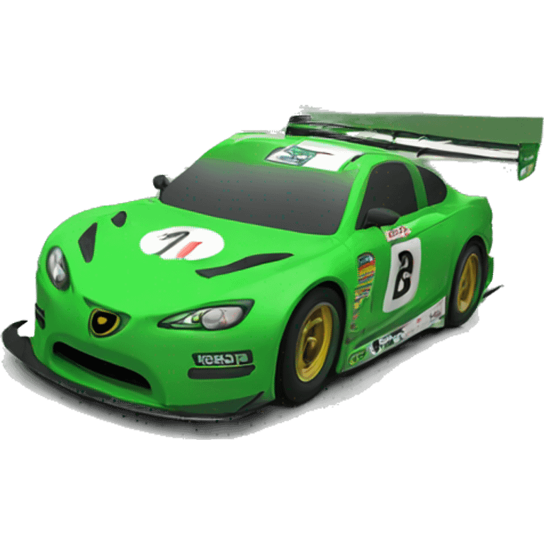 Green race car  emoji