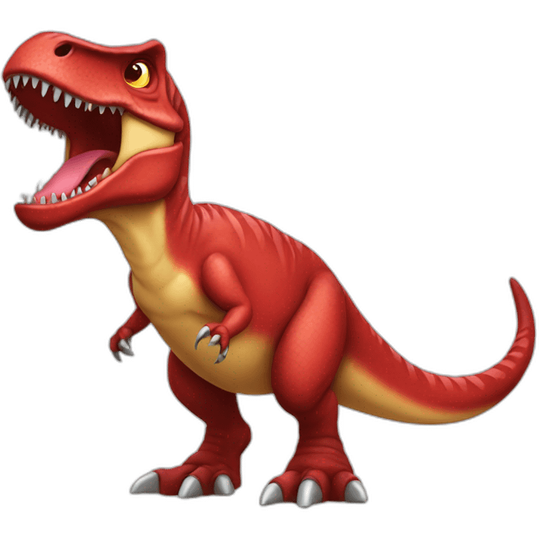 t rex red color emoji